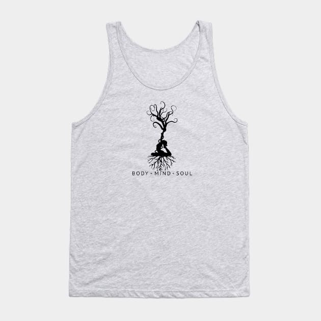 Yoga Body Mind & Soul Tank Top by Cre8tiveSpirit